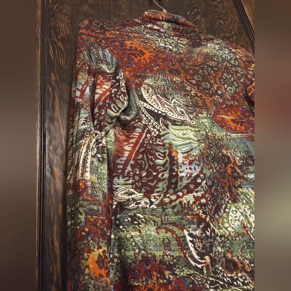 NWOT Salaam Multicolor Patterned Openfront Women's Cardigan - Sz S - Picture 7 of 7